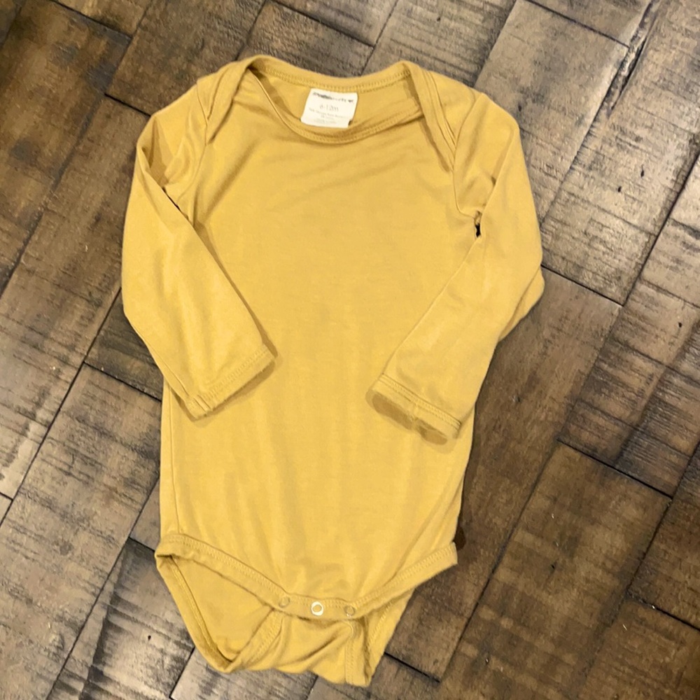 Spearmint Love Mustard Bodysuit - 6-12 months